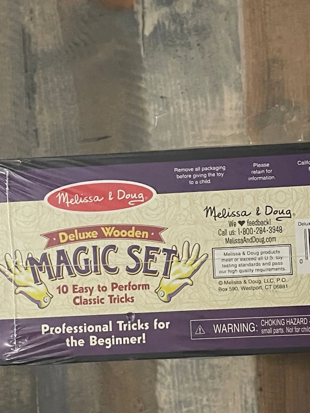 Melissa & Doug Deluxe Wooden Magic Set 52 Pieces – 10 Classic Tricks – NEW